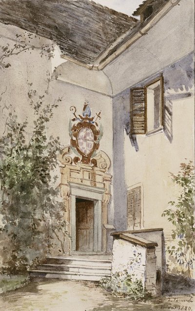 Bled - Entrance to the Castle Chapel by Ladislav Benesch